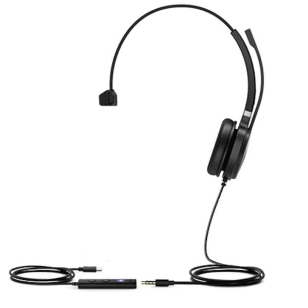 ⁦Yealink UH36 M- אוזניות USB מתאימות בעיקר למוקדים ואנשים שרוצים לא להתפשר על סינון רעשים.⁩ – תמונה ⁦3⁩