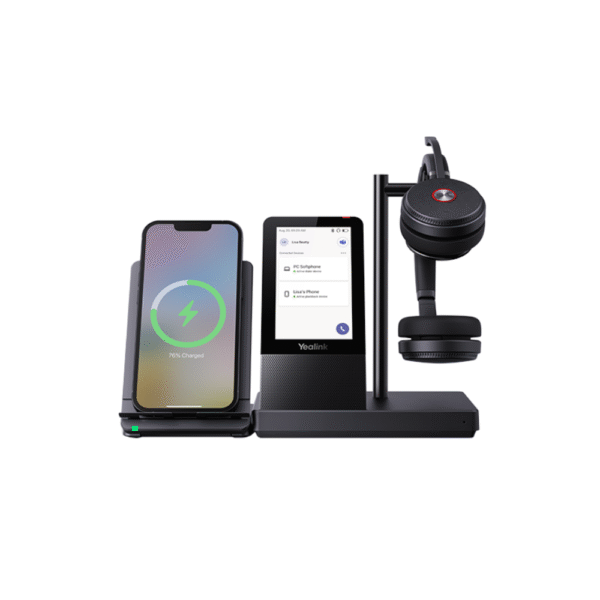 ⁦אוזניה אלחוטית שתי אוזניים Yealink WH66 B⁩ – תמונה ⁦3⁩