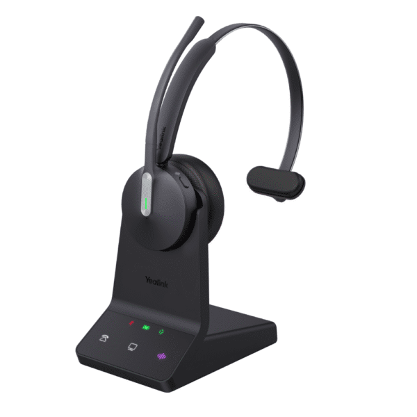 Yealink WH64 MONO – אוזניה אלחוטית מקצועית DECT + Bluetooth | איכות שיחה גבוהה ואפקטיבית