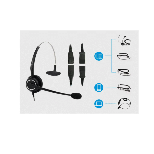 ⁦אוזניות לטלפון שולחני אוזן אחת Vbet VT5000⁩ – תמונה ⁦2⁩