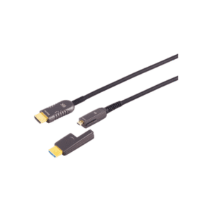 כבל HDMI 10K  אופטי היברידי אקטיבי (AOC) עם ראש נשלף,אורך הכבל 10 מטרים.